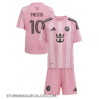 Inter Miami Lionel Messi #10 Maglia Gara Casa Repliche 2025-26 Bambino